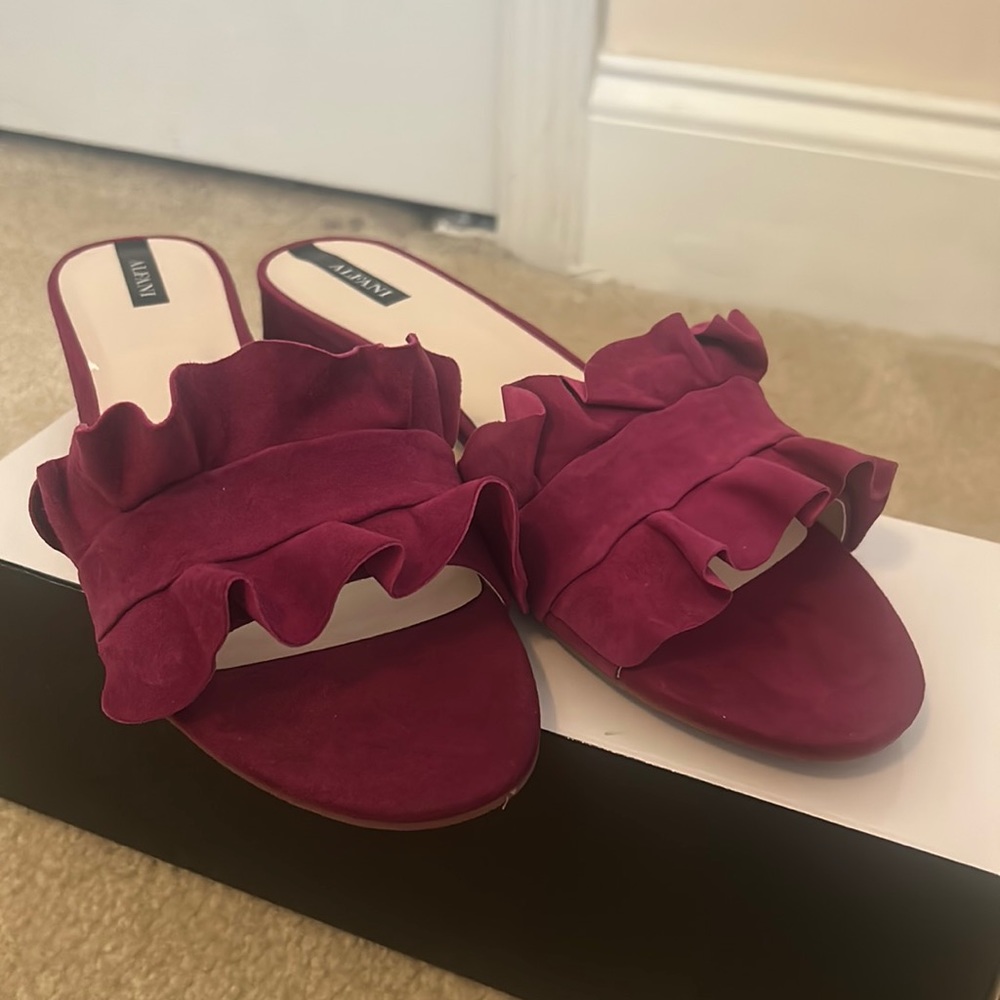 Deep Magenta Alfani Suede Sandals